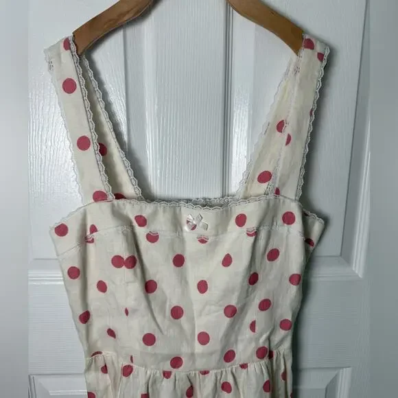 Reformation Rowen Linen Dress Pink Polka Dot 12 Reformation Rowen Linen Dress Pink Polka Dot 12